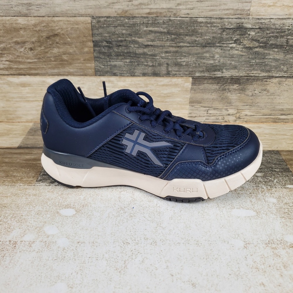 KURU Quantum 2.0 Mens Shoe Sz 7.5 M Indigo Blue Slate Gray Mesh Lace Up Sneakers